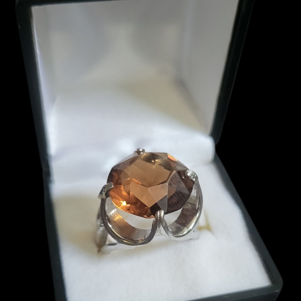 Sterling Silver & Citrine Quartz Ring